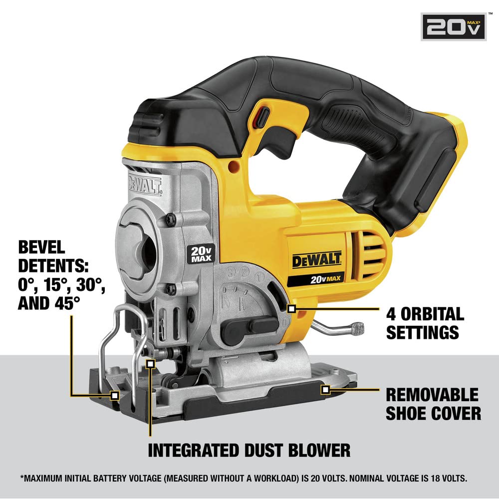 DEWALT 20V MAX Jig Saw, Tool Only (DCS331B)