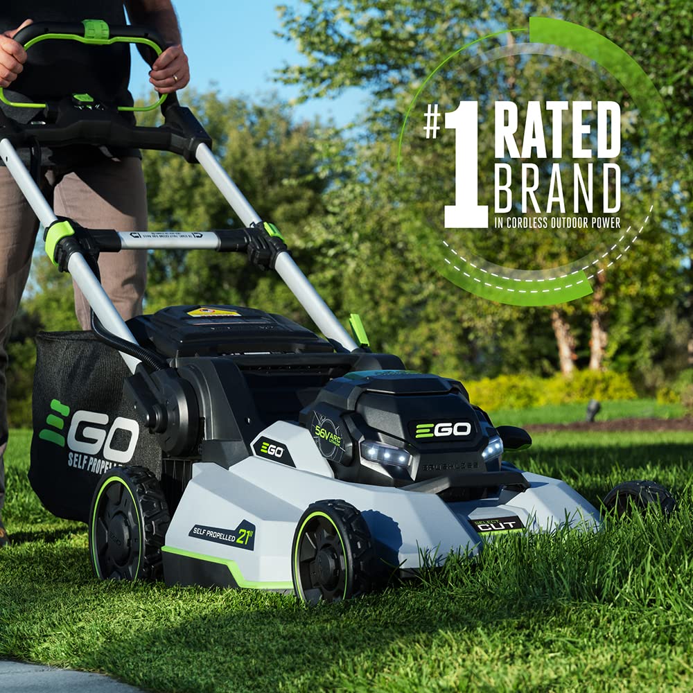 EGO Power+ LM2135SP 56-Volt 21-Inch Select Cut Self-Propelled Cordless Lawn Mower with Touch Drive Technology, 7.5Ah Battery, Rapid Charger Included Plus Extra BA2800T 5.0Ah Battery