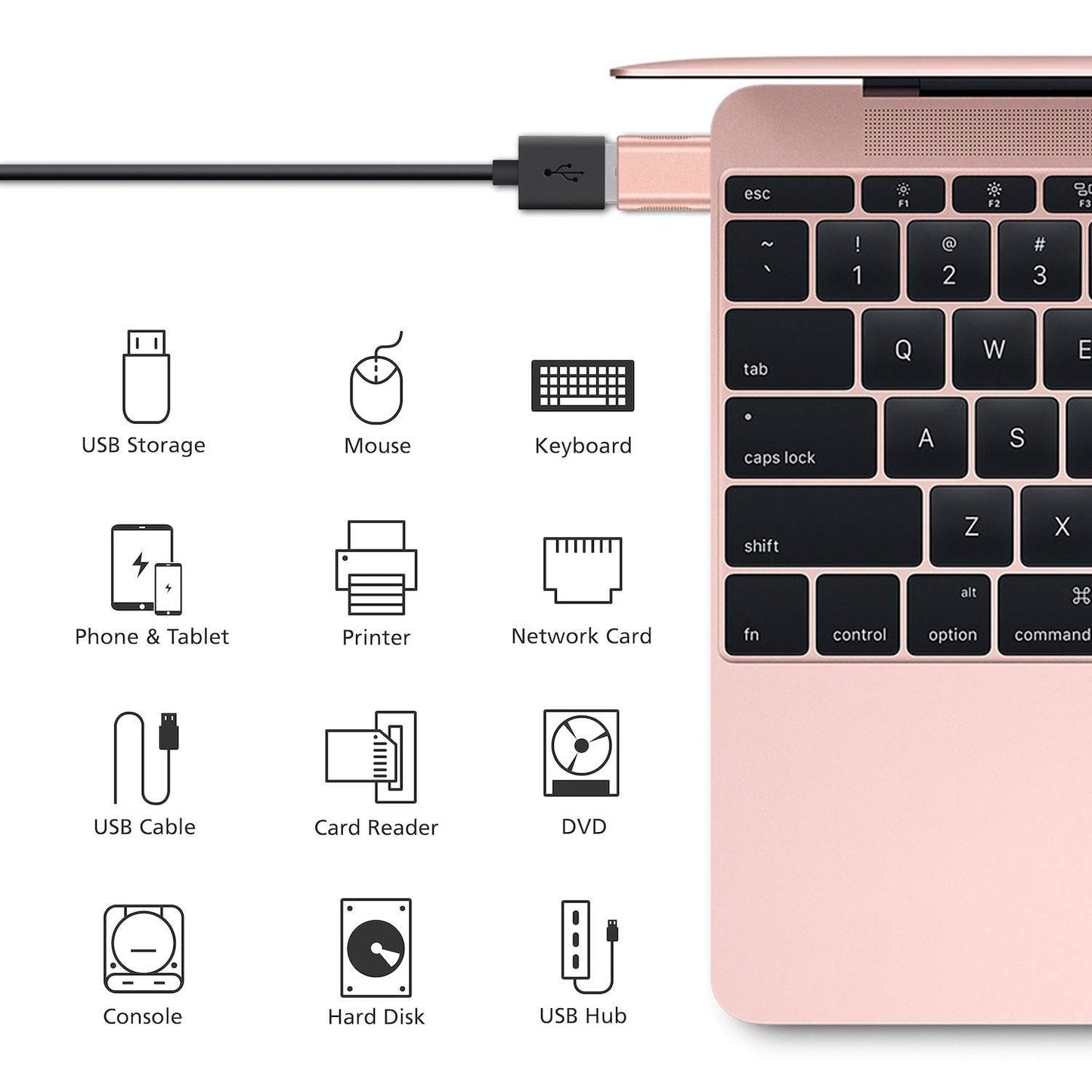 nonda (2 Pack)USB-C to USB 3.0 Adapter, Type-C to USB,Thunderbolt 3 to USB Female Adapter OTG for MacBook Pro 2019,MacBook Air 2020,iPad Pro 2020 ,More Type-C Devices