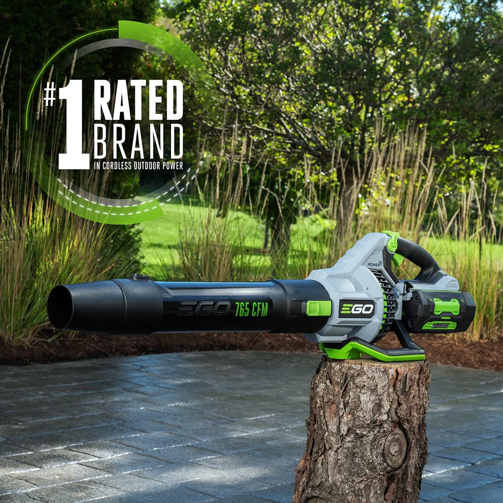 EGO Power+ LB7654 56-Volt 765 CFM Brushless Cordless Leaf Blower, 5.0Ah Battery, 320W Charger Included Plus Extra BA1400T 2.5Ah Battery