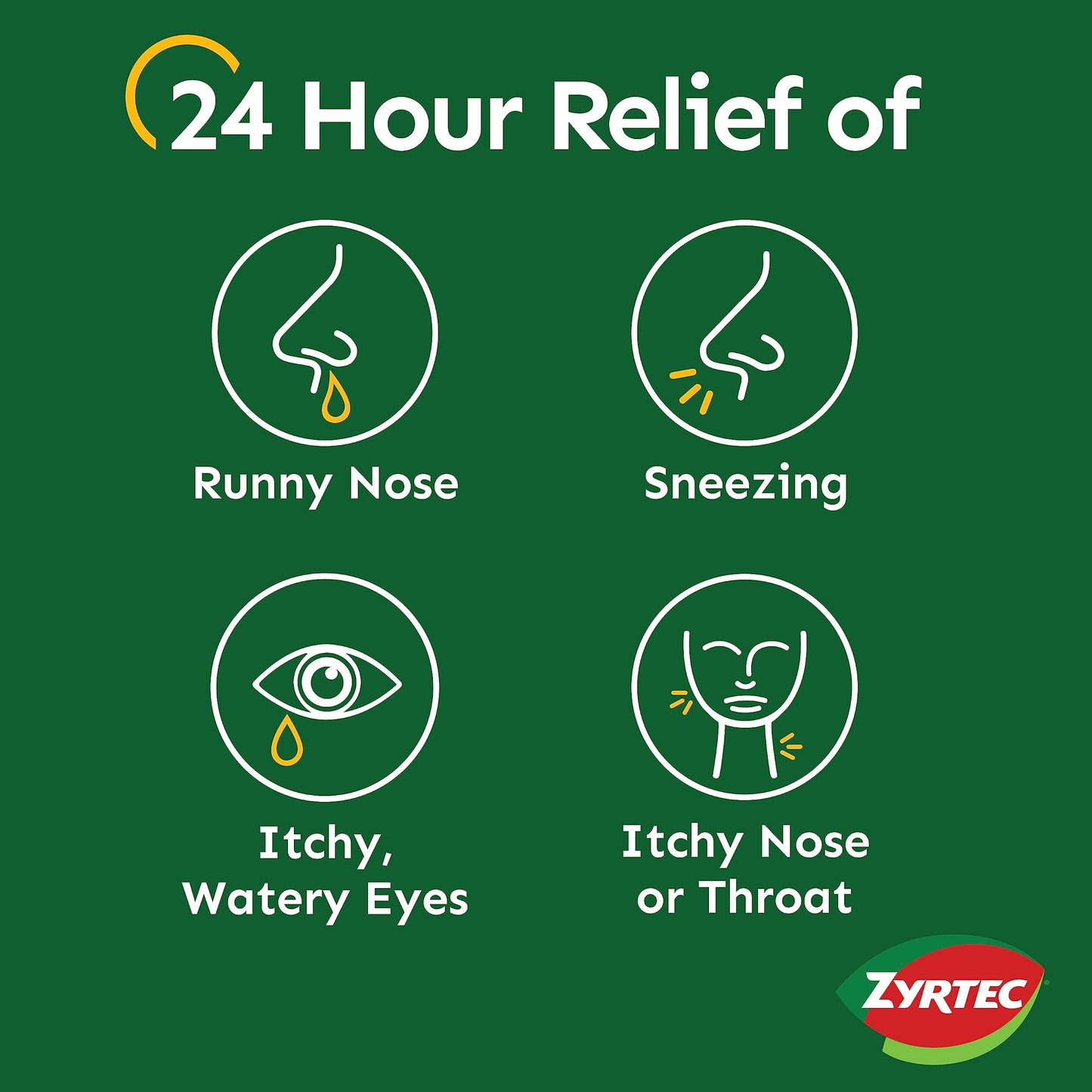 Zyrtec 24 Hour Allergy Relief Berry Chewable Tablets, 10 mg Antihistamine Cetirizine HCl per Tablet, Medicine Relieves Hay Fever & Indoor & Outdoor Allergy Symptoms, Dye-Free, 24 Ct