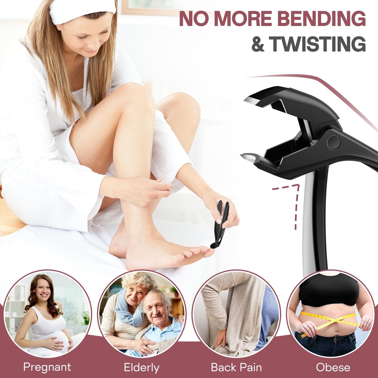 2026 Toenail Clippers for Thick Toenails for Seniors, Angled Long Handled Toe Nail Clippers for Thick Nails for Men, Heavy Duty Large Ingrown Toenail Clippers, Ultra Sharp Slanted Fingernail Clippers