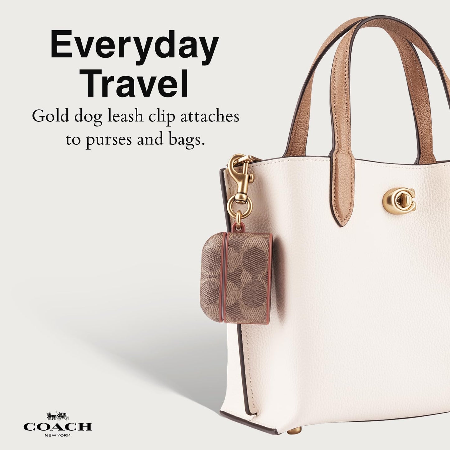 Coach Signature AirPods Pro Case - Compatible with AirPods Pro 2nd / 1st Generation - Signature Tan