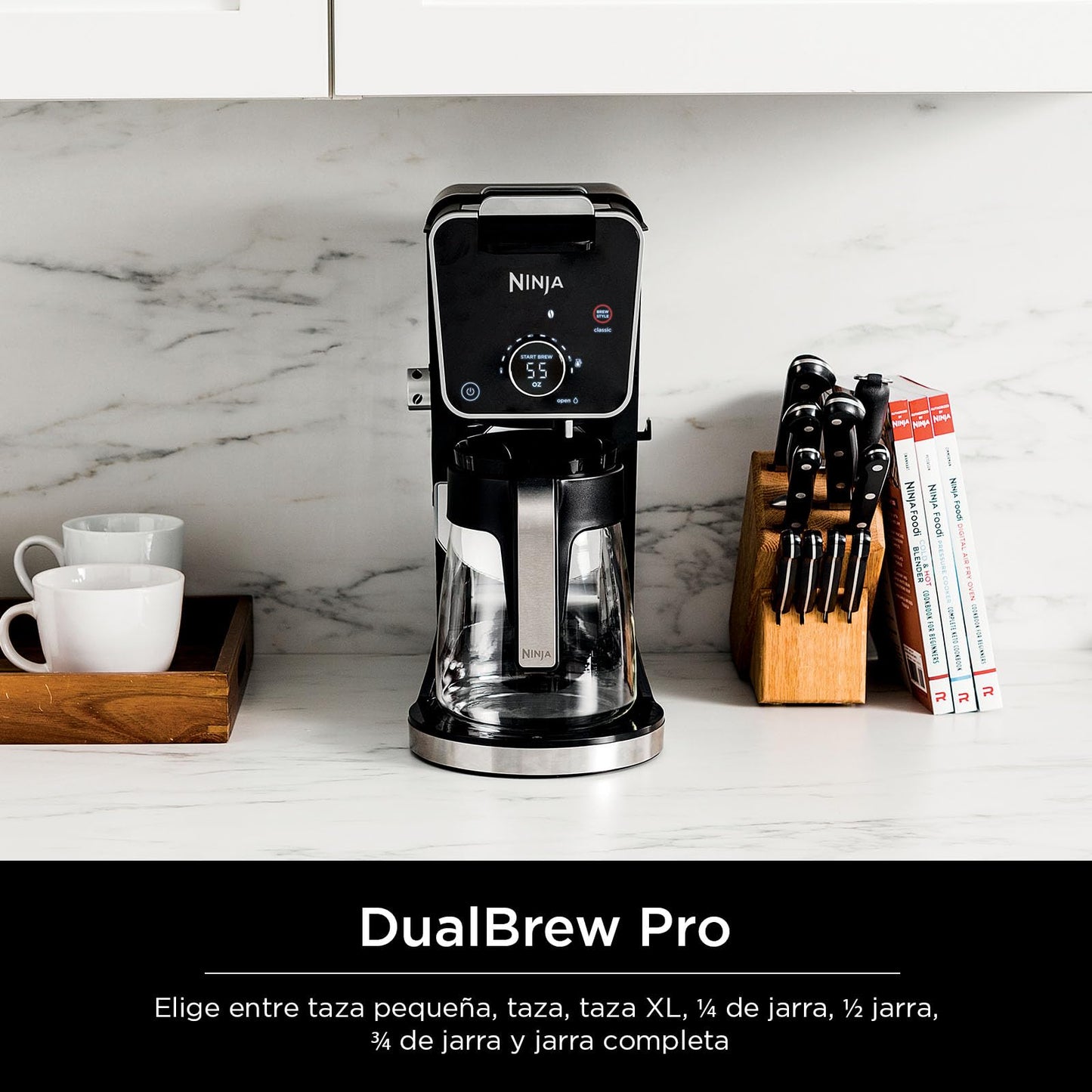 Ninja Drip Coffee Maker With K Cup Combo, DualBrew Pro Specialty Coffee System, Coffee Machine Compatible with K-Cup Pods, 12 Cup Single Serve Coffee Makers with Paper Filter, CFP301