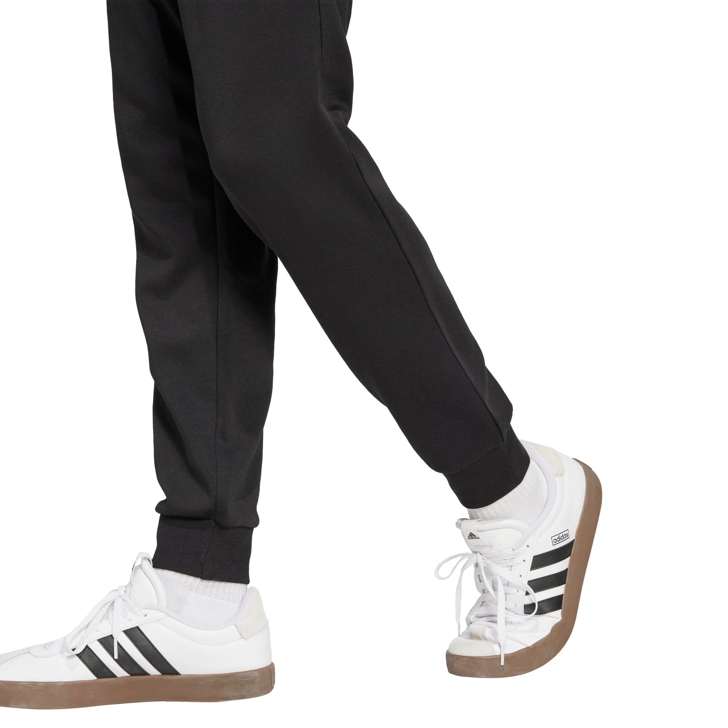 adidas Men's Essentials FeelCozy Fleece Pants, Black/White, 3X-Large/Tall