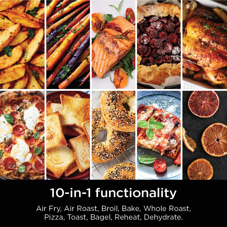 Ninja Prestige Smart XL with Pro Cook System 10-in-1 Air Fry Digital Countertop Convection Toaster Oven with Air Fry, Air Roast, Broil & Bake, Pro Cook Thermometer, 1800 Watts, Stainless Steel, DT551