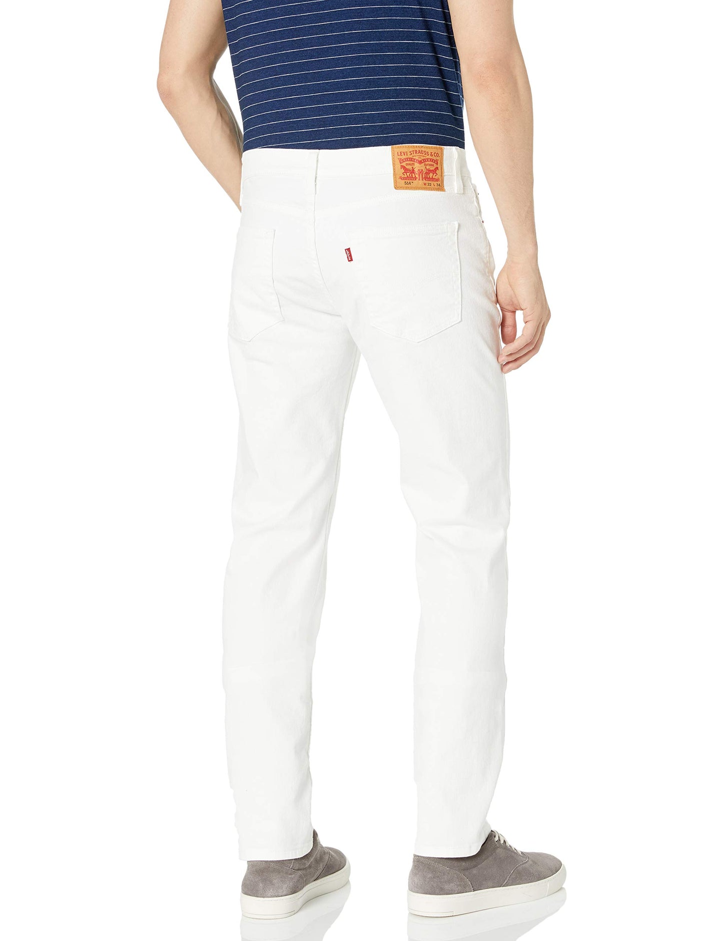 Levi's Men's 514 Straight Fit Cut Jeans (Also Available in Big & Tall), Castilleja White-Advanced Stretch, 28W x 30L
