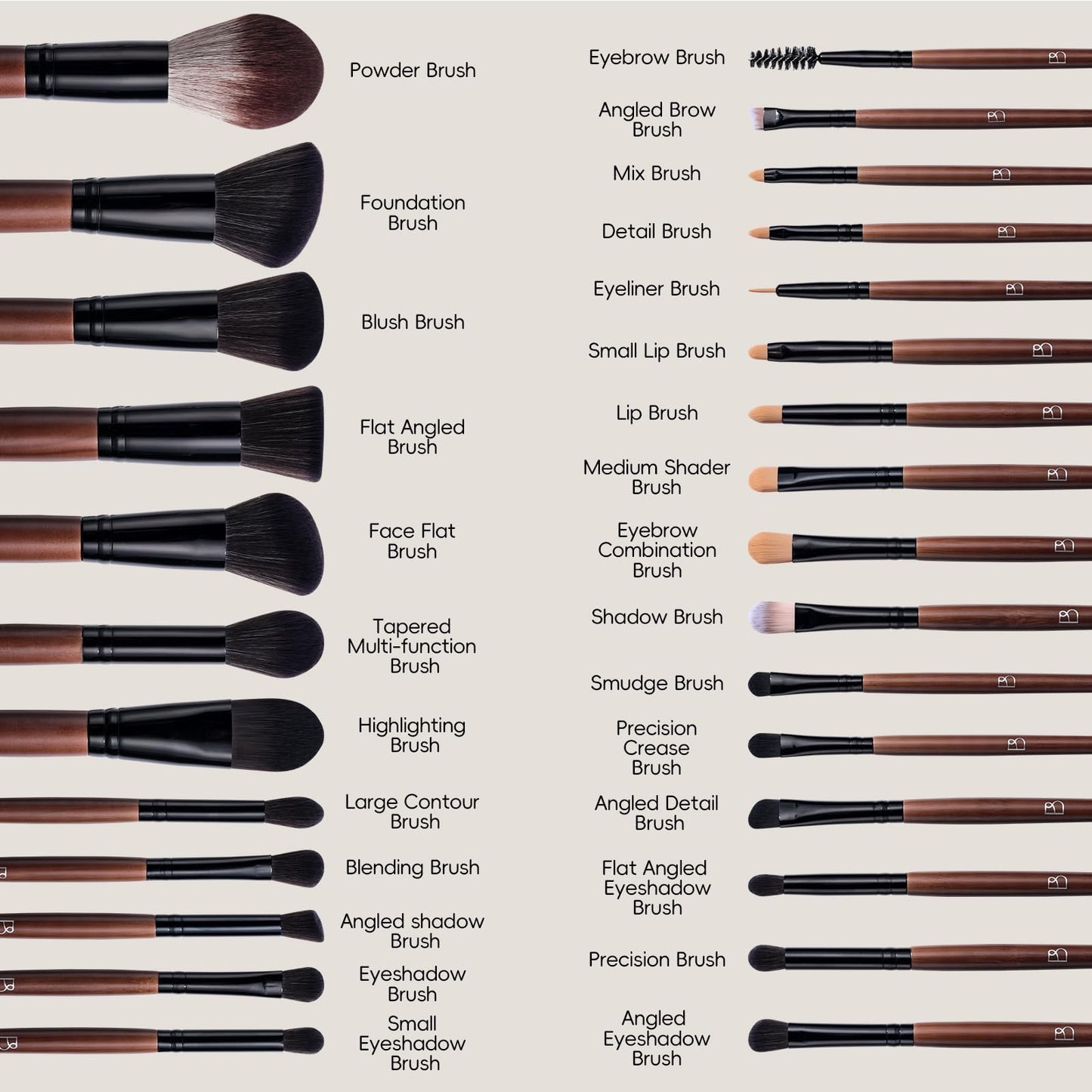 BS-MALL Professional Makeup Brush Set 28 Pcs With Travel Makeup Bag,Concealer Brush, Foundation Brush, Blush Brush, 4 Pcs Triangle Puff & makeup sponges for Flawless beauty on the Go