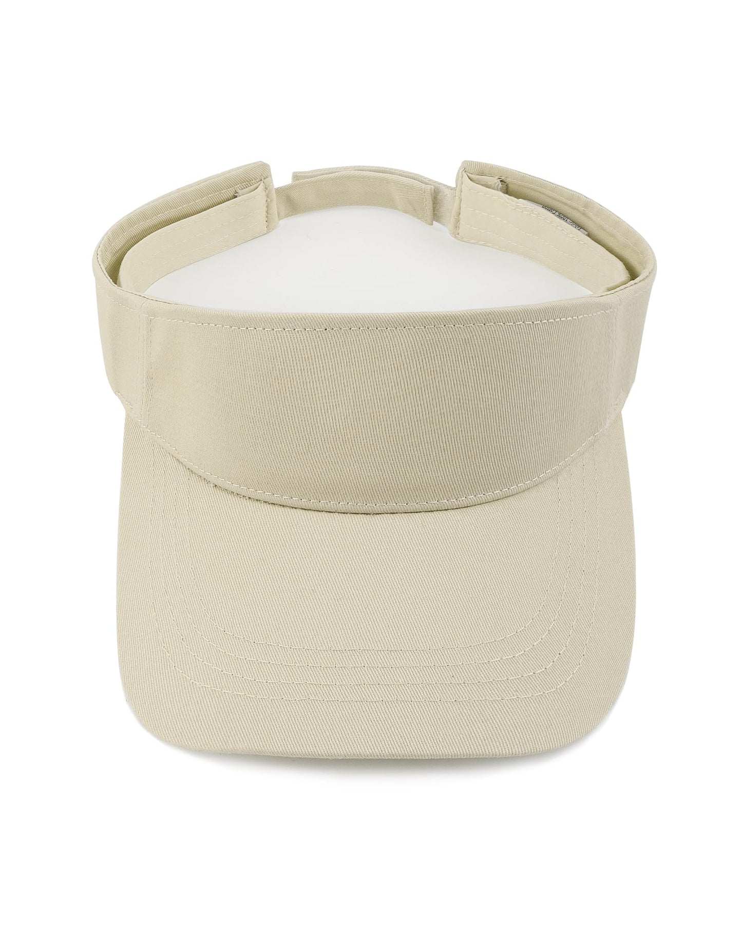 Zylioo Extra Small Sun Visor Hats,Summer Breathable Visor Cap,UV UPF Packable Travel Visor for Heads 21"-21.5" Beige