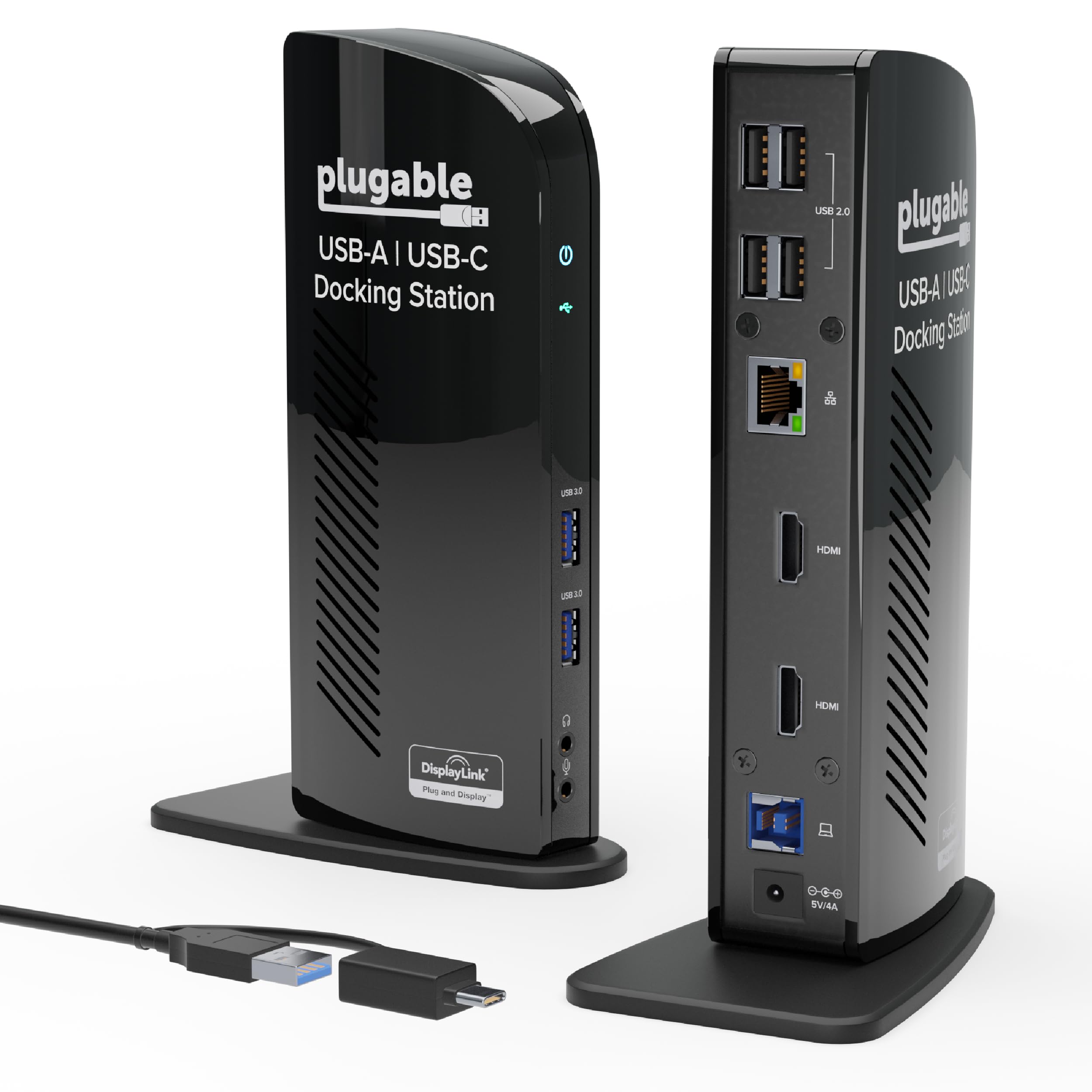 Plugable Universal Laptop Docking Station Dual HDMI Monitor for Window ...