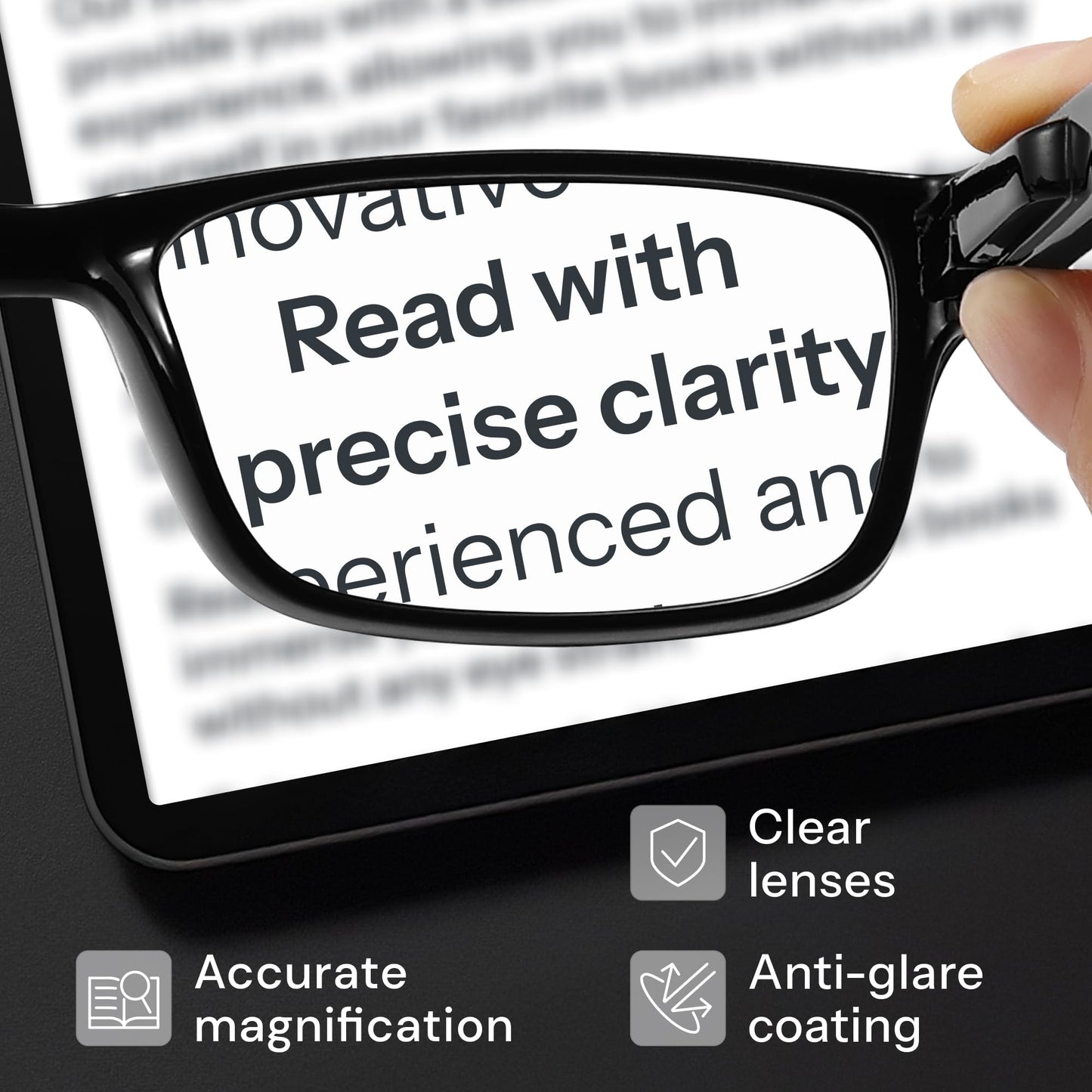 Gaoye 1.5 Professional Reading Glasses for All Day - Computer Readers with Blue Light Protection - Value Pack