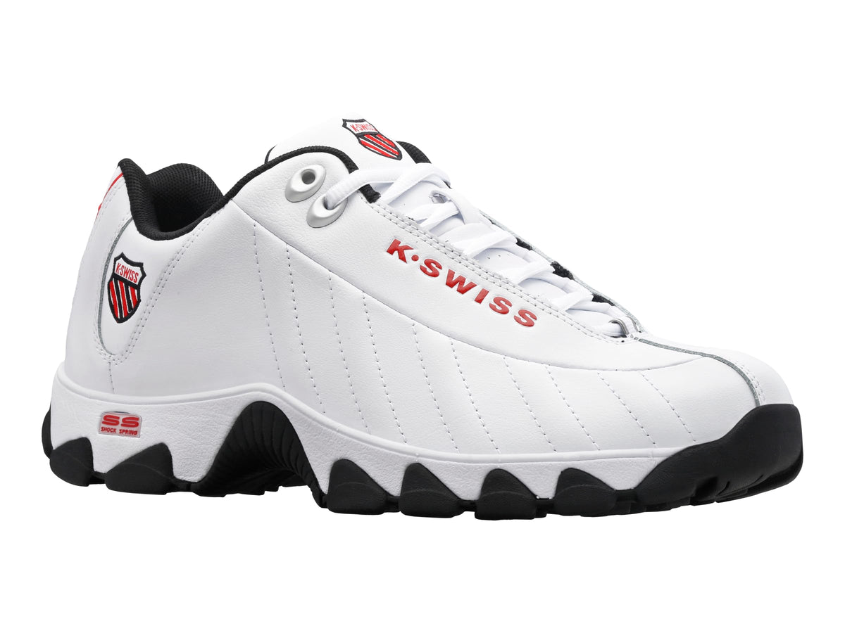 K-Swiss Men's ST329 CMF Sneaker, White/Black/Mars Red, 7.5 M
