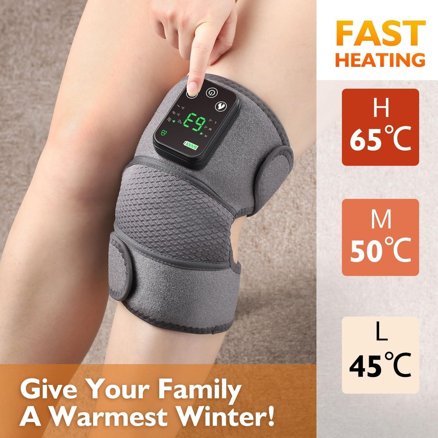 NORTHERN BROTHERS Massager for Knee Pain Relief, Knee Heating Pad for Knees to Keep Warms, Heated Knee Brace Wraps for Elbow and Shoulder Relief