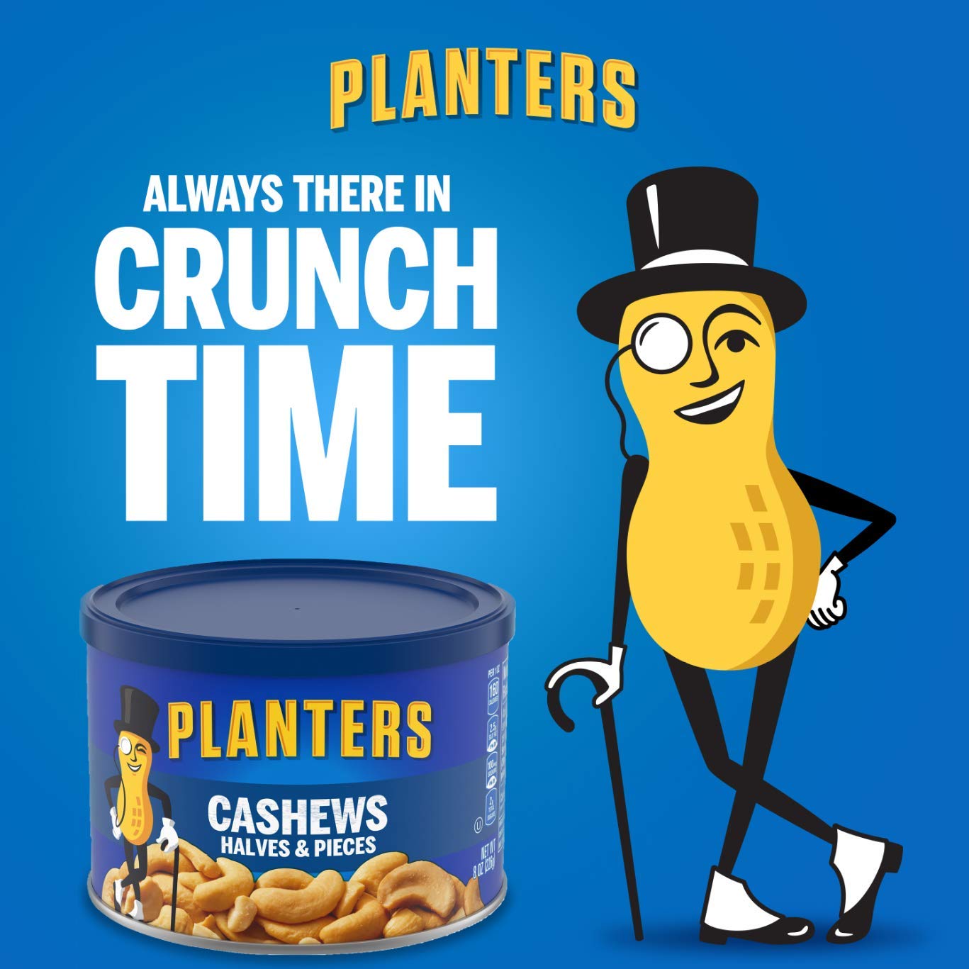 Planters Cashew Halves & Pieces, 8.0 oz Canister