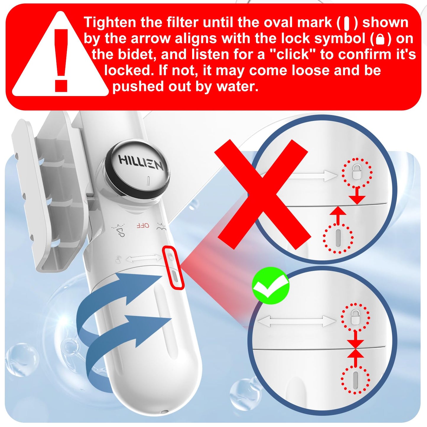 Ultra-Slim Bidet Attachment for Toilet with Filter, Removes Chlorine, Easy to Install, No Gaps No Leaks, pH balanced, Adjustable High Pressure, Non-Electric Dual Nozzles(Frontal/Rear)