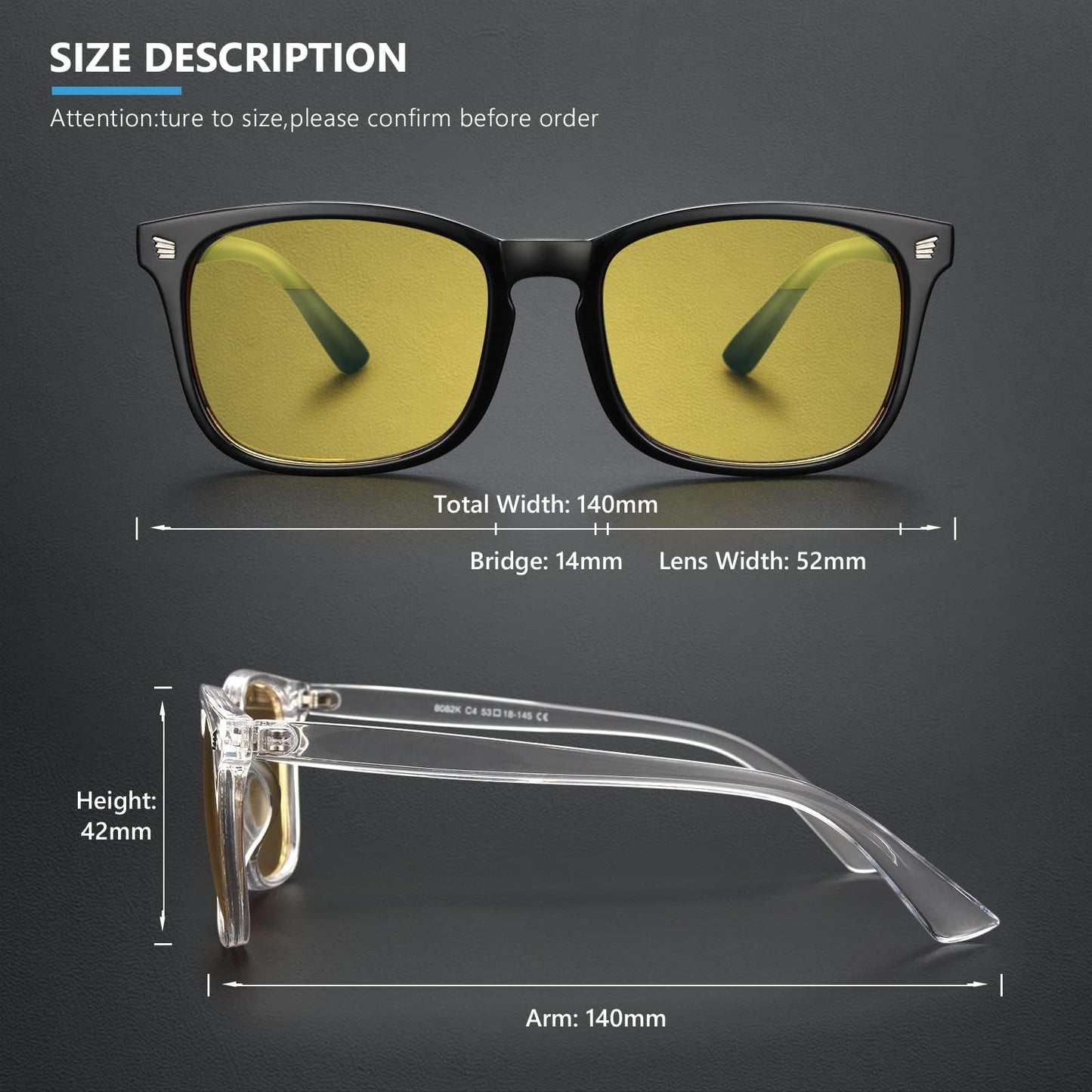 livho Blue Light Blocking Glasses, Computer Reading/Gaming/TV/Phones Glasses for Women Men,Anti Eyestrain & UV Glare