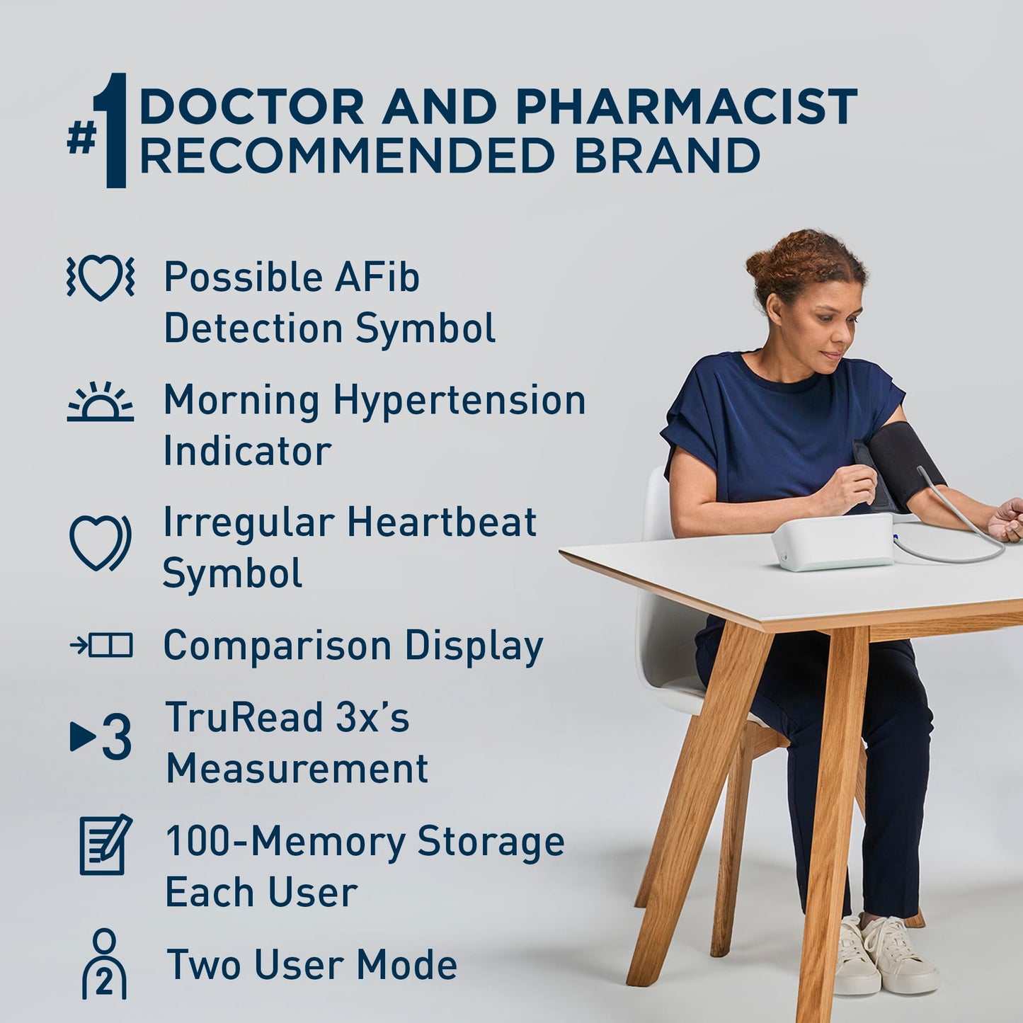 OMRON Platinum Blood Pressure Monitor for Home Use & Upper Arm Blood Pressure Cuff - #1 Doctor & Pharmacist Recommended Brand - Clinically Validated - AFib Detection - Connect App