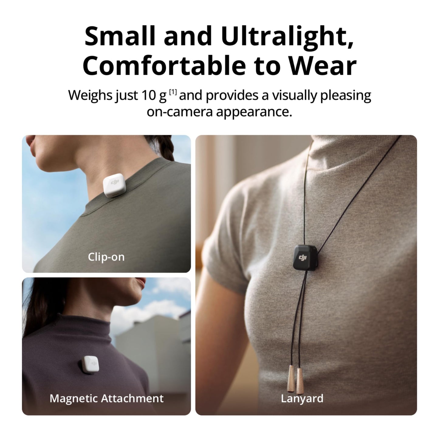 DJI Mic Mini (1 TX + 1 RX), Wireless Lavalier Microphone for iPhone/Camera/Android, Ultralight, Detail-Rich Audio, Noise Cancelling, Automatic Limiting, Vlog, Streaming, 400m Transmission