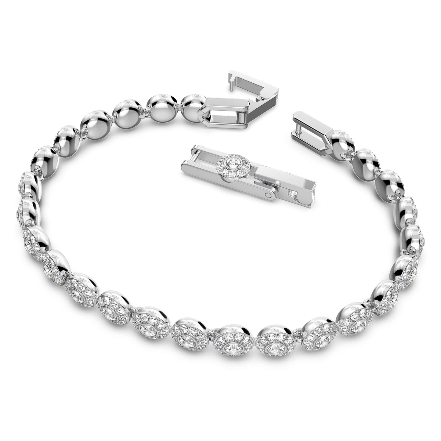 Swarovski Una Angelic Bracelet with White Crystals on a Rhodium Plated Setting