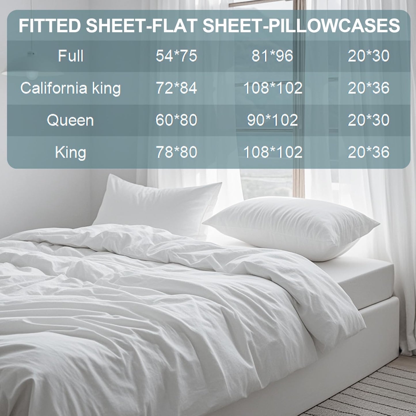 King Sheets 6 PCS Set │ 100% Viscose Derived from Bamboo │ Ultra Soft Fitted Sheets with 4 Elastic Straps │ 18 Inch Deep Pocket │ Cooling for Hot Sleepers