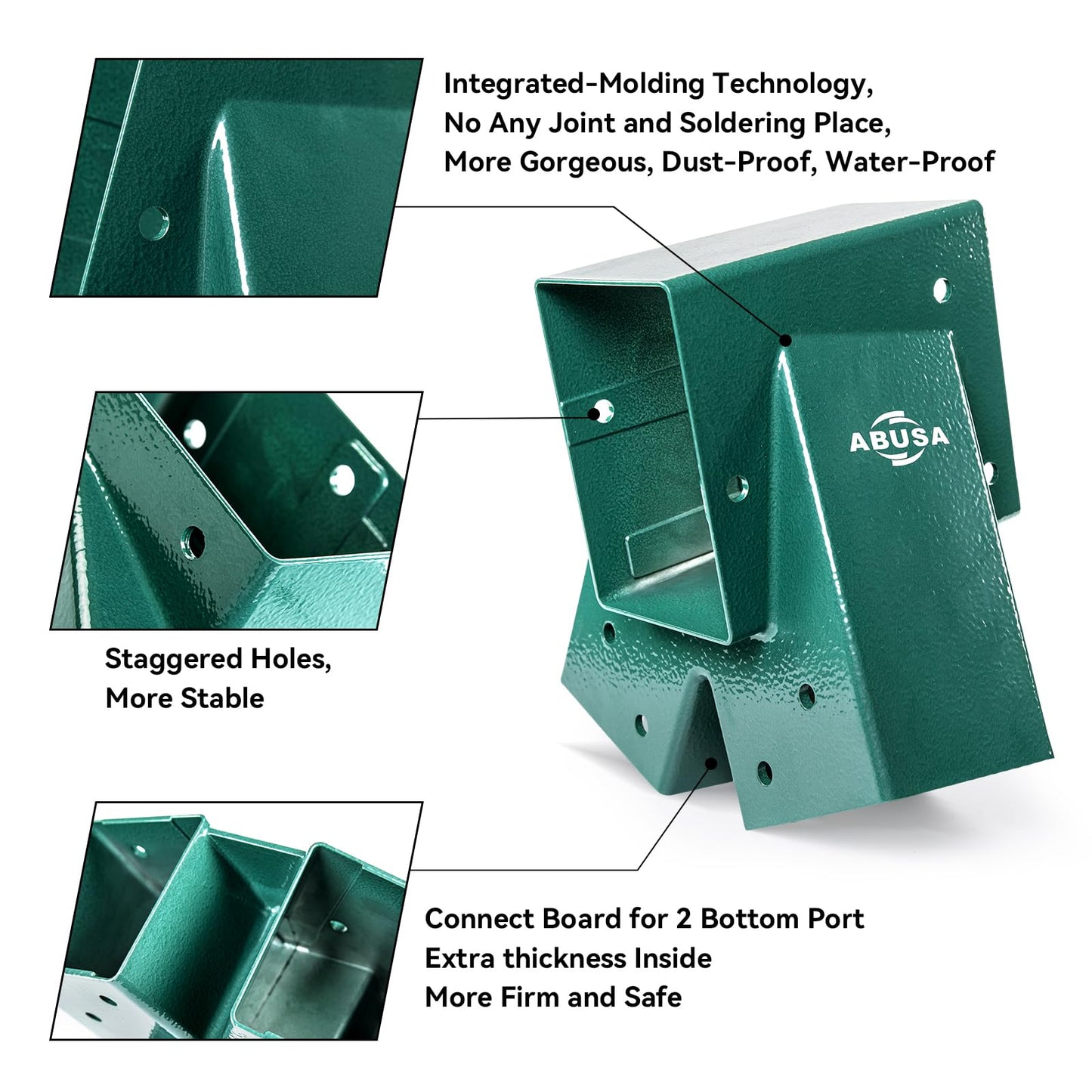 ABUSA Heavy Duty Swing Sets Brackets Including 2 Green A-Frame Swing Set Brackets 1 Swing Seat 1 Ring Trapeze Bar and 4 Swing Hangers for Playground Equipment Mounting Parts Hardware Included