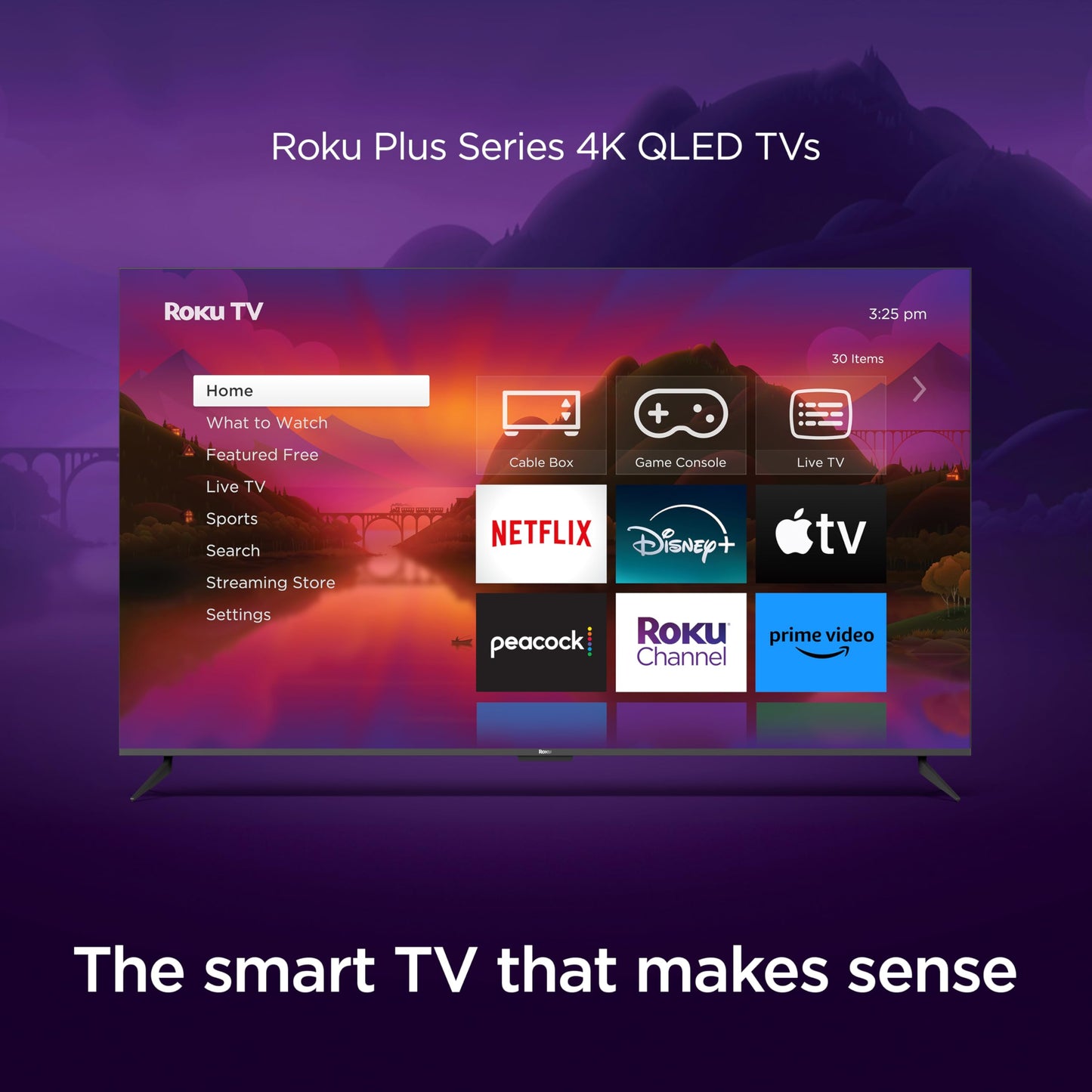 Roku Smart TV – 75-Inch Plus Series 4K QLED RokuTV with Roku Voice Remote Pro, Dolby Vision, Striking 4K Resolution, Automatic Brightness, & Seamless Streaming – Live Local News & Sports