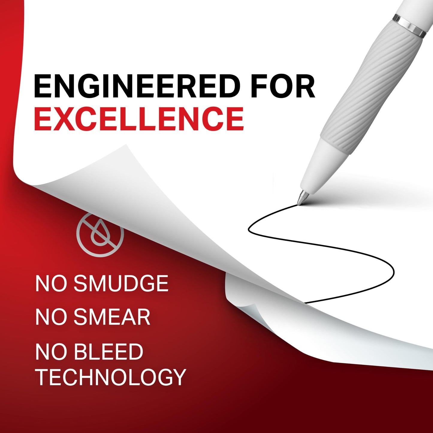 SHARPIE S-Gel, Gel Pens, Drawing Pens, Gel Ink Pens For Journaling, Writing Pens, Coloring Pens, Medium Point Pens (0.7Mm), Pearl White Body, Black Ink Gel Pen, 12 Count