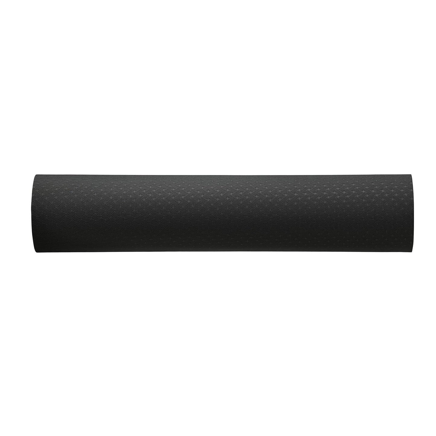 Amazon Basics 0.25 inch Thick TPE Exercise Yoga Mat with Carrying Strap, Black
