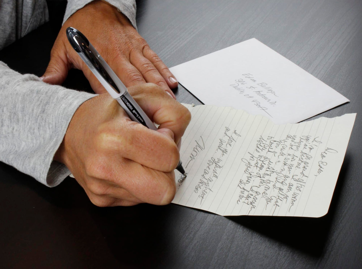 uniball Vision Elite Roller Ball Pen, Stick, Micro 0.5 Mm, Assorted Ink Colors, Black Barrel