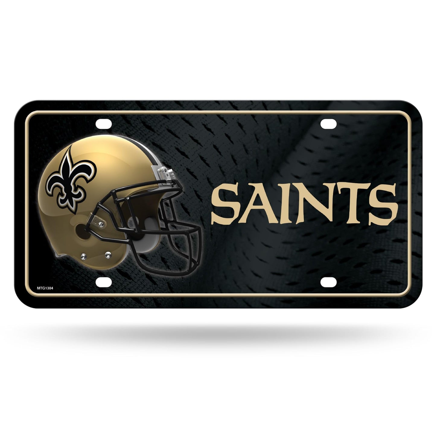 Rico Industries NFL New Orleans Saints Metal License Plate Tag 6 x 12-"