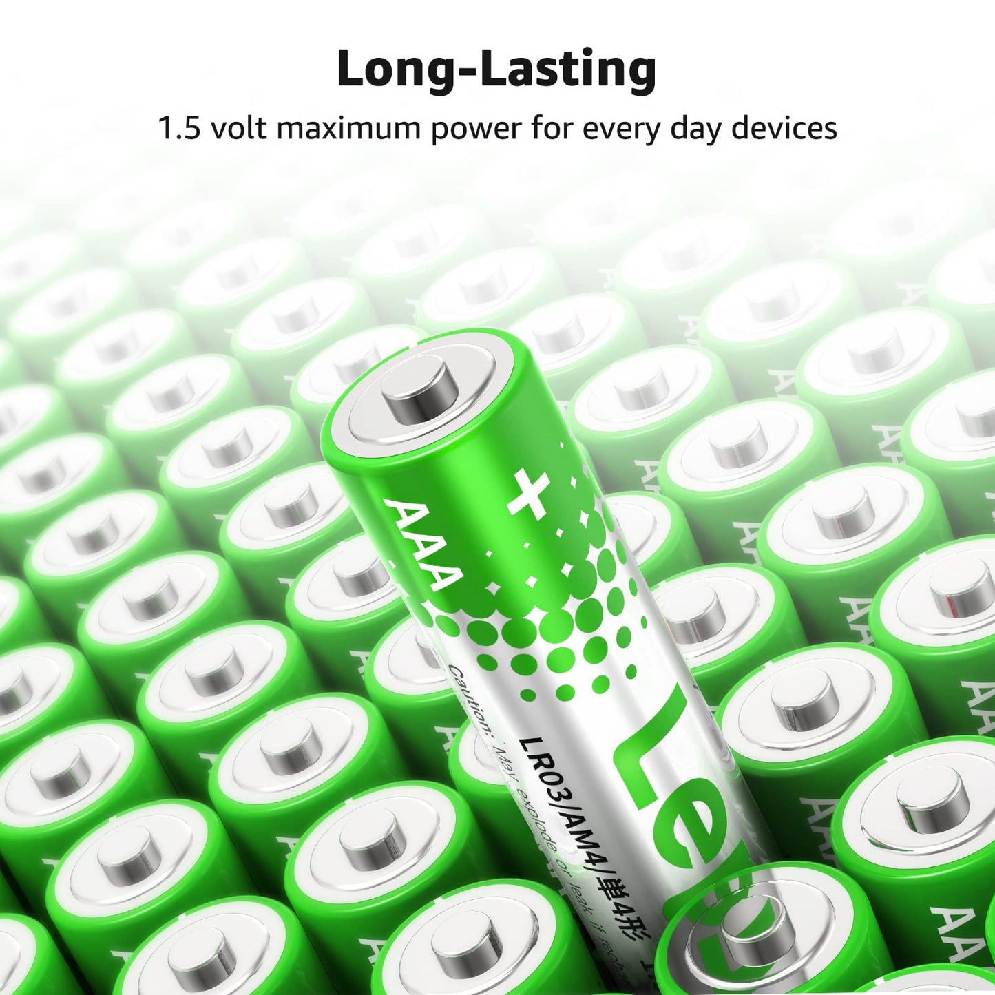 Lepro AAA Batteries 100 Pack, Triple A Batteries with Ultra Long-Lasting Power – High Performance, 1.5V Leak-Proof, Corrosion-Resistant Alkaline AAA Batteries, Ideal for Home & Office Devices