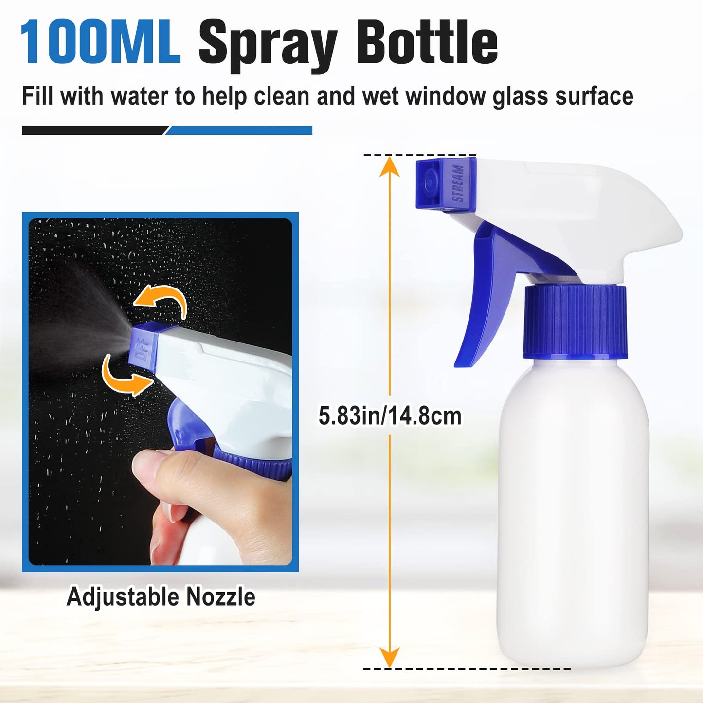 rabbitgoo Window Tint Kit, Window Privacy Film Installation Tint Tools, 3 Pieces Easy to Apply Frosted Glass Stained Glass Privacy Film Application Kit Include Squeegee, Utility Knife, Spray Bottle