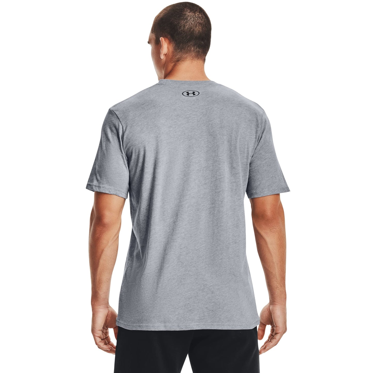 Under Armour Men's Sportstyle Left Chest Short-Sleeve T-Shirt , Steel Light Heather (036)/Black , Large