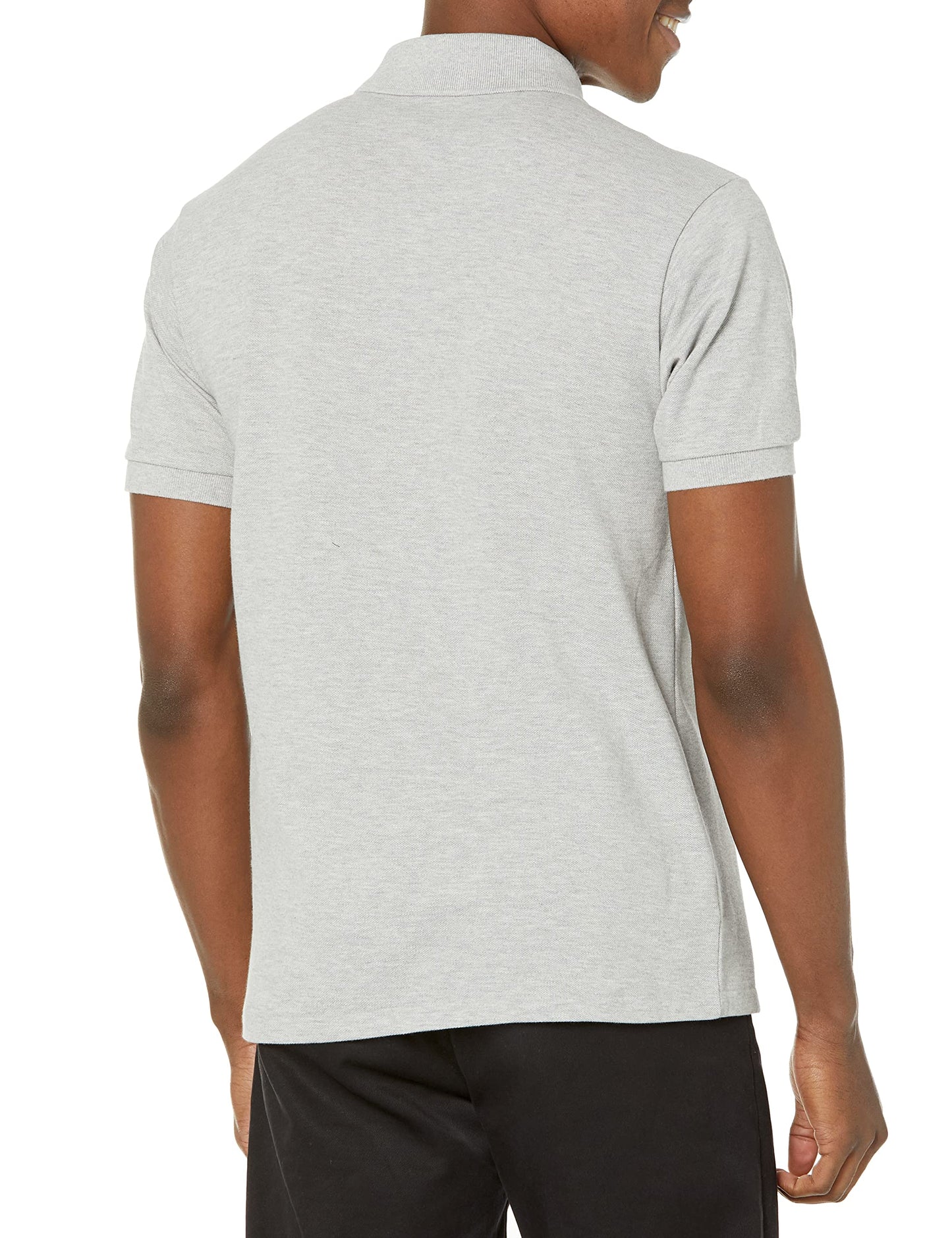 Lacoste Men's Original L.12.12 Heathered Petit Piqué Cotton Polo Shirt, Grey Chine, Small