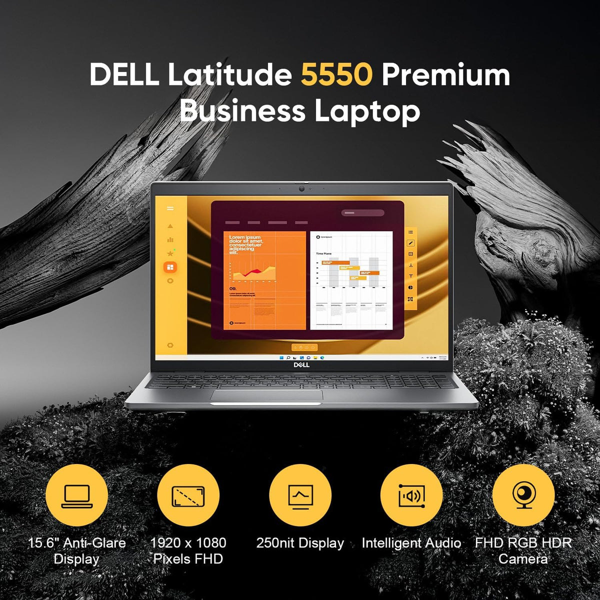 Dell Latitude 5550 5000 Business Laptop Computer, Intel 12-Core Ultra 5 135U (Beat i7-1355U), 16GB DDR5 RAM, 512GB PCIe SSD, 15.6" FHD, WiFi 6, Thunderbolt 4, Backlit KB, Fingerprint Reader, Win11 Pro