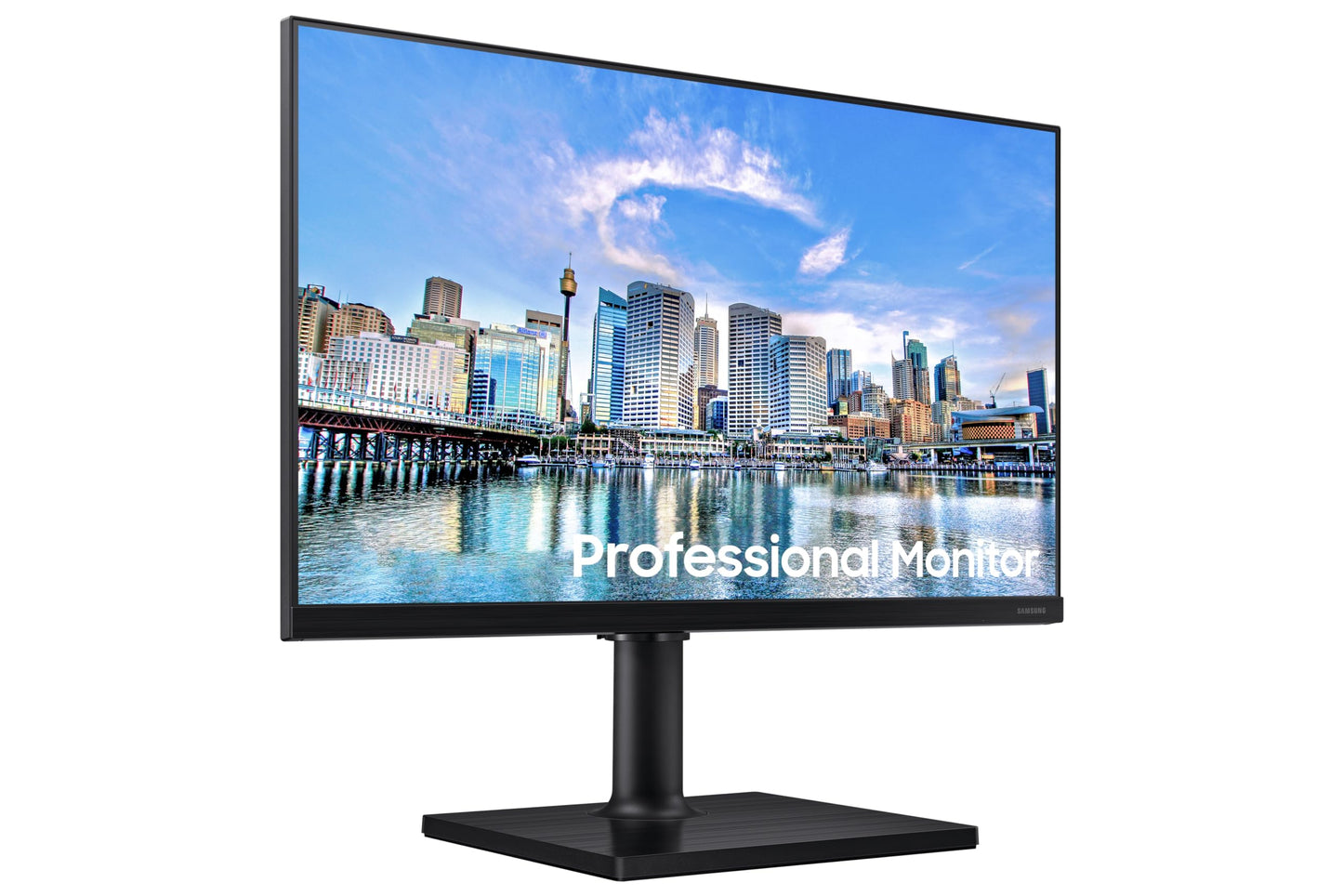 SAMSUNG FT45 Series 24-Inch FHD 1080p Computer Monitor, 75Hz, IPS Panel, HDMI, DisplayPort, USB Hub, Height Adjustable Stand, 3 Yr WRNTY (LF24T454FQNXGO),Black