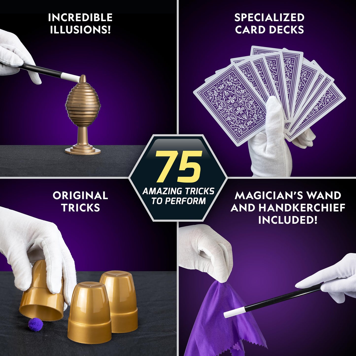 NATIONAL GEOGRAPHIC Mega Magic Set - More Than 75 Magic Tricks for Kids to Perform with Step-by-Step Video Instructions for Each Trick Provided by a Professional Magician (Amazon Exclusive)