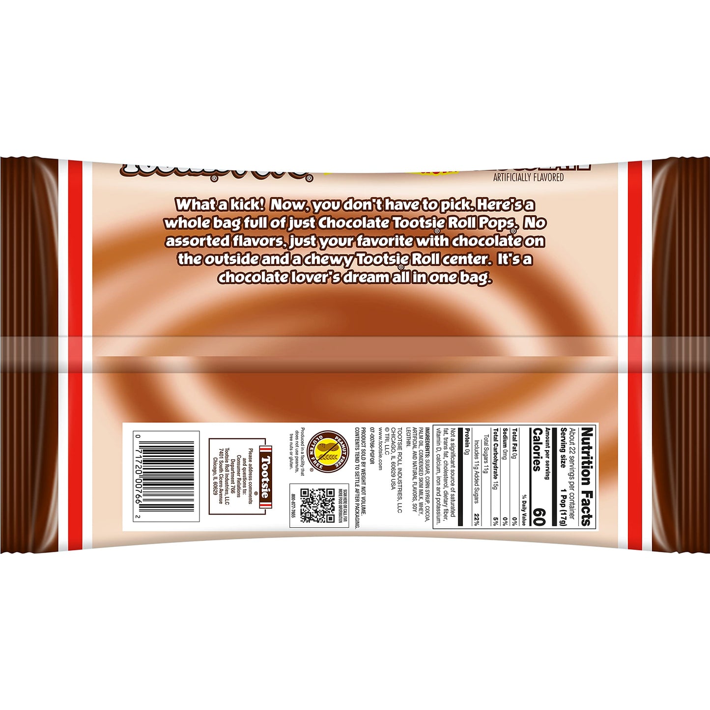 Tootsie Pops Tootsie Roll Pops Chocolate Flavor Limited Edition Single Flavor Lollipops - 13.2 Ounce Bag