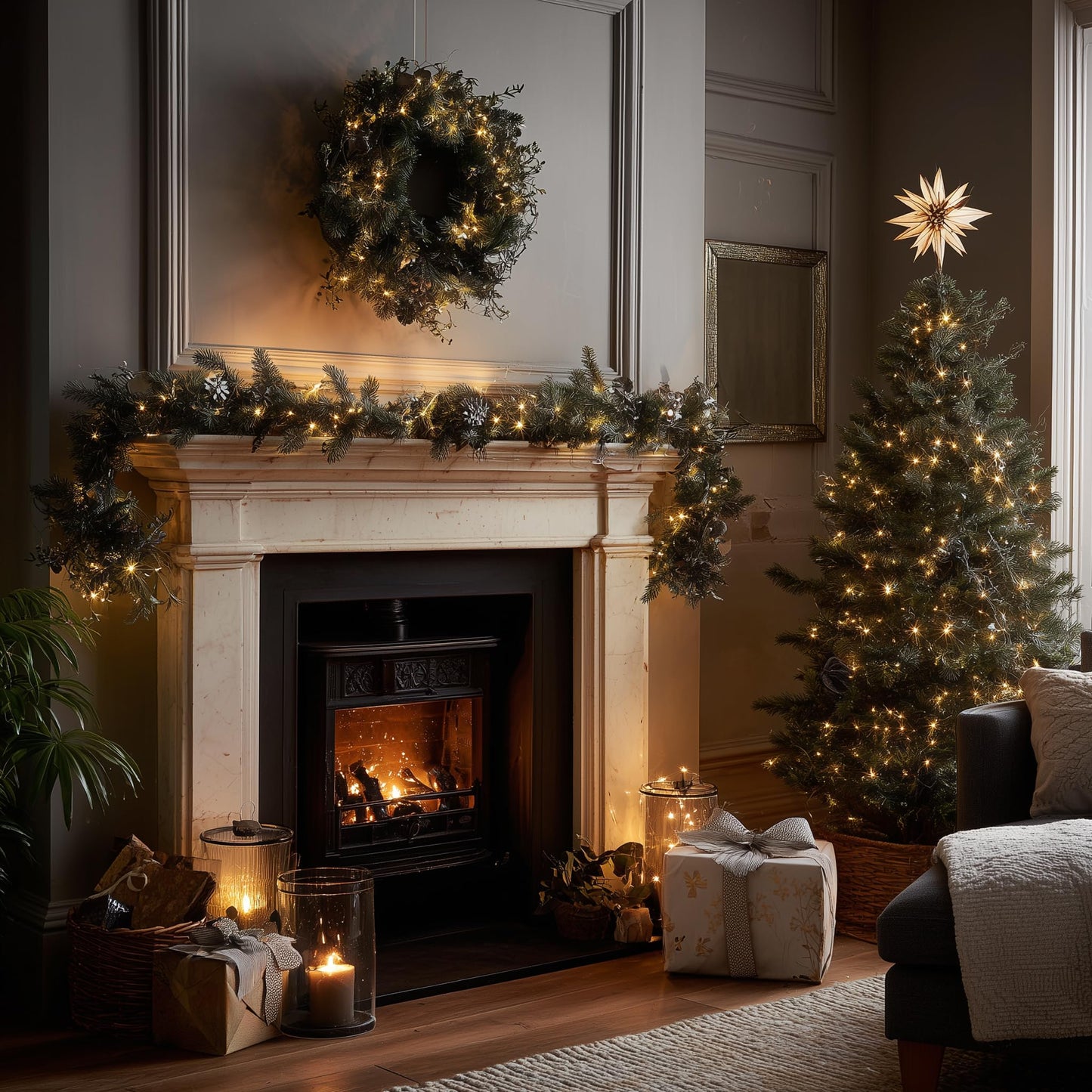 TW SHINE Warm White Christmas Lights Outdoor, 20FT 100 Count Incandescent Christmas Light Indoor, Waterproof Christmas Tree String Lights for Xmas Decorations