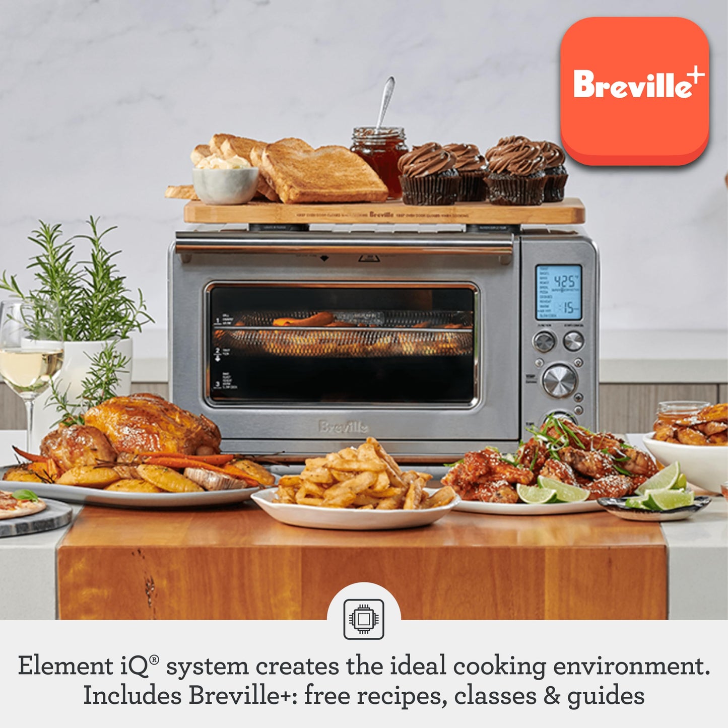 Breville BOV860DBL Smart Oven Air Fryer and Convection Oven, Damson Blue