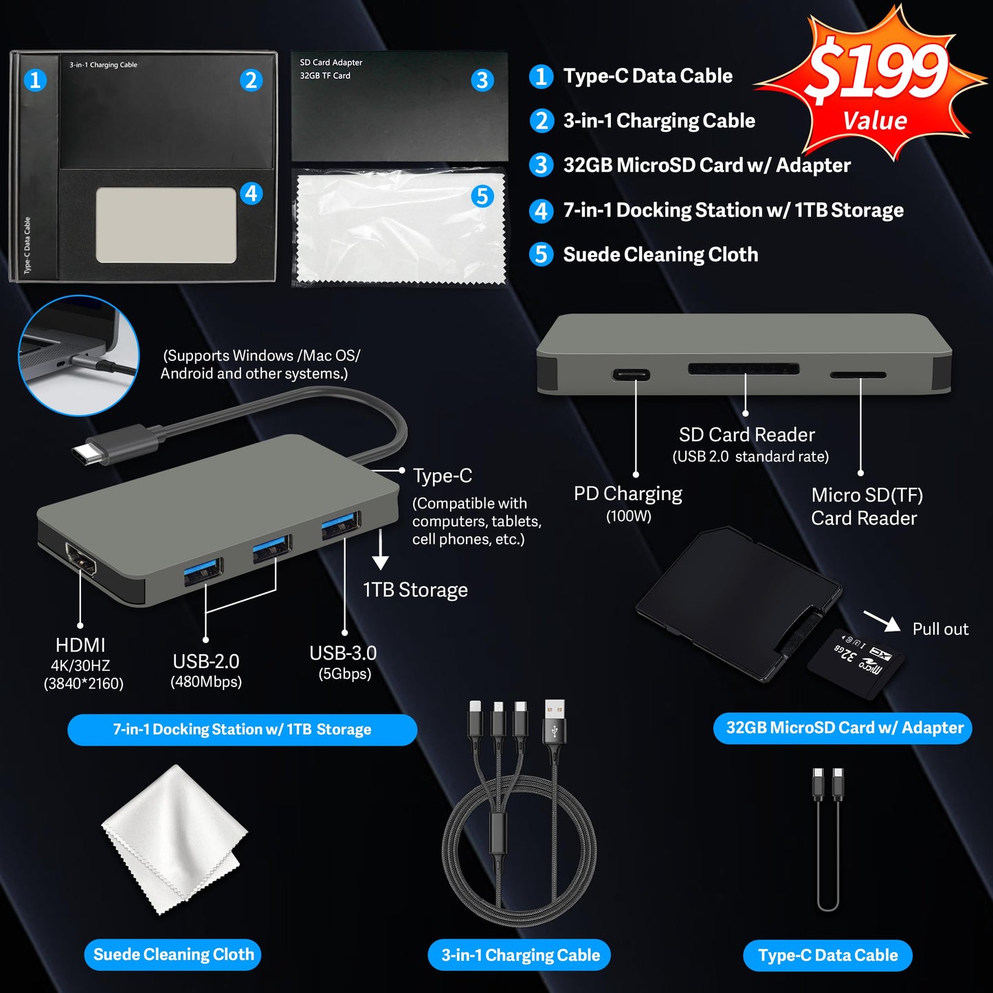 HP Flagship 14" HD Student&Business Laptop with AI Copilot, 13th Gen Intel 4-Core, 4GB RAM, 1.12TB Storage (128GB UFS + 1TB Docking Station), 1 Year Office 365, Wi-Fi 6, Win 11 S, Pale Rose Gold