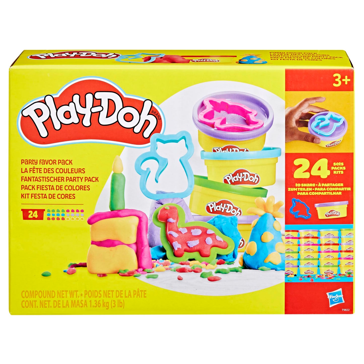 Play-Doh Party Favor Pack, Bulk 24 Pack of Modeling Compound with Cutters, Non-Candy Treat Bag Fillers, Giveaways & Prize Toys for Kids 3 Years & Up (Amazon Exclusive)