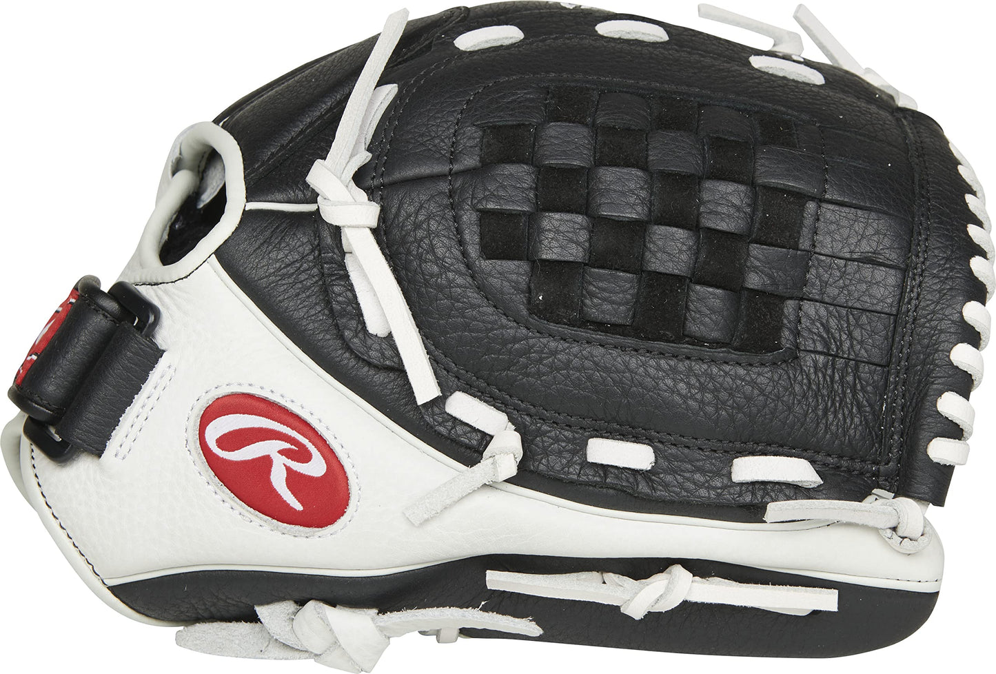 Rawlings | Shutout Fastpitch Softball Glove | RHT | 12' | Basket Web | Black / White