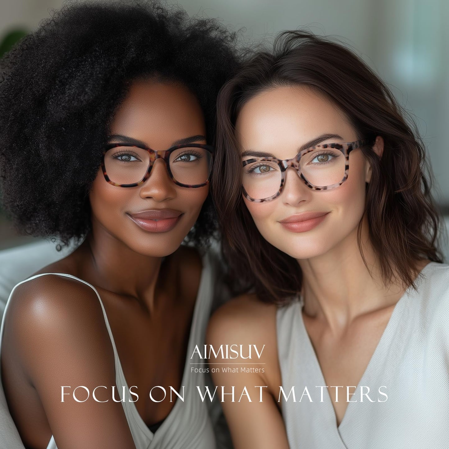AIMISUV Reading Glasses for Women Men - Blue Light Blocking Magnifying Readers,Oprah Square Anti-Glare Computer Eyeglasses(3Pack,2.25X)