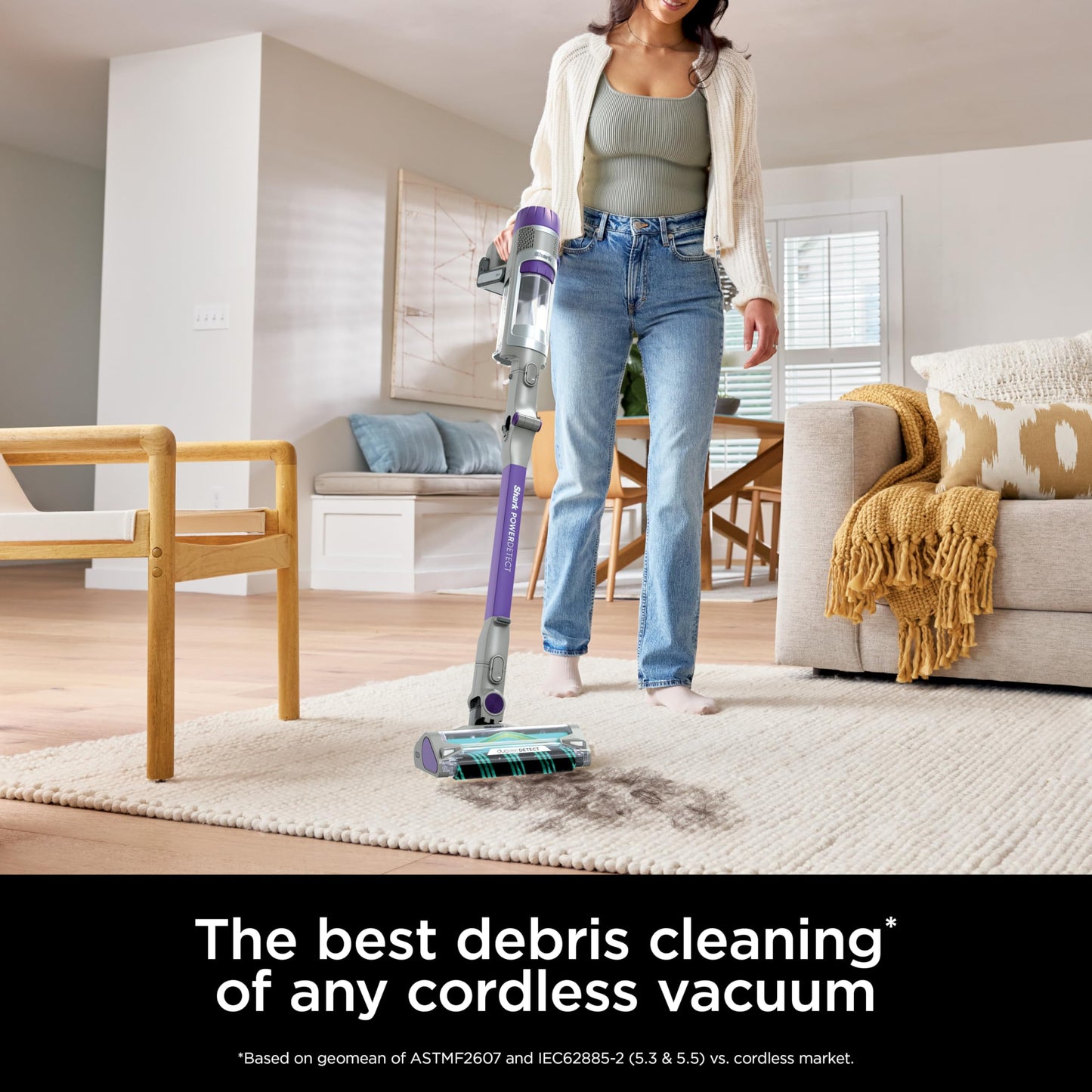 Shark PowerDetect Cordless Stick Vacuum, Powerful Suction, HEPA Filtration, 70-Minute Runtime, Carpet & Hard Floor, Portable, XL Dust Cup, Stick Vacuum for Pet Hair, Dark Gray, IP1251