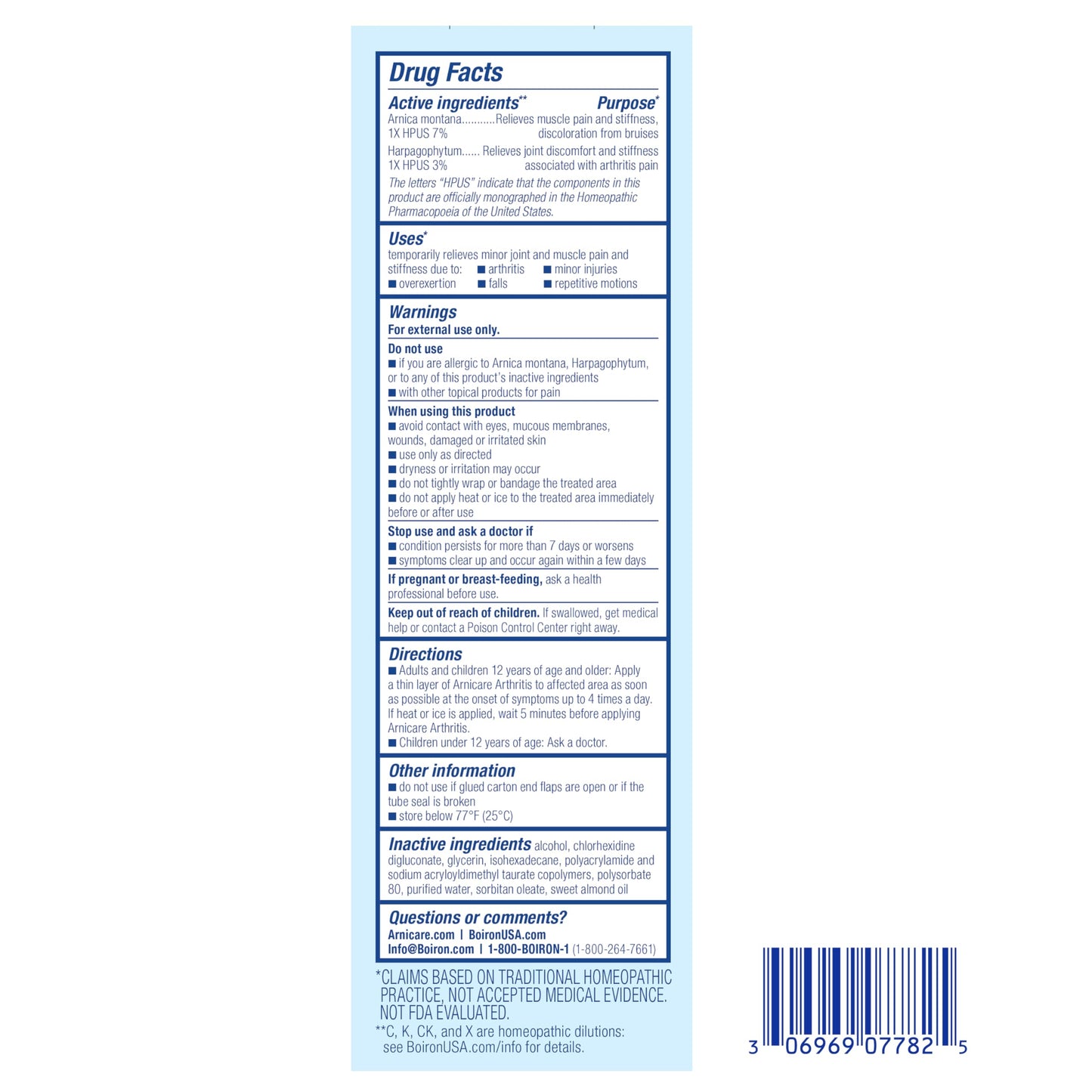 Boiron Arnicare Arthritis Cream for Pain Relief of Knees, Hands, Wrists, Elbows, Joints & Muscles – Quickly Absorbed & Fragrance-Free – 4.2 oz