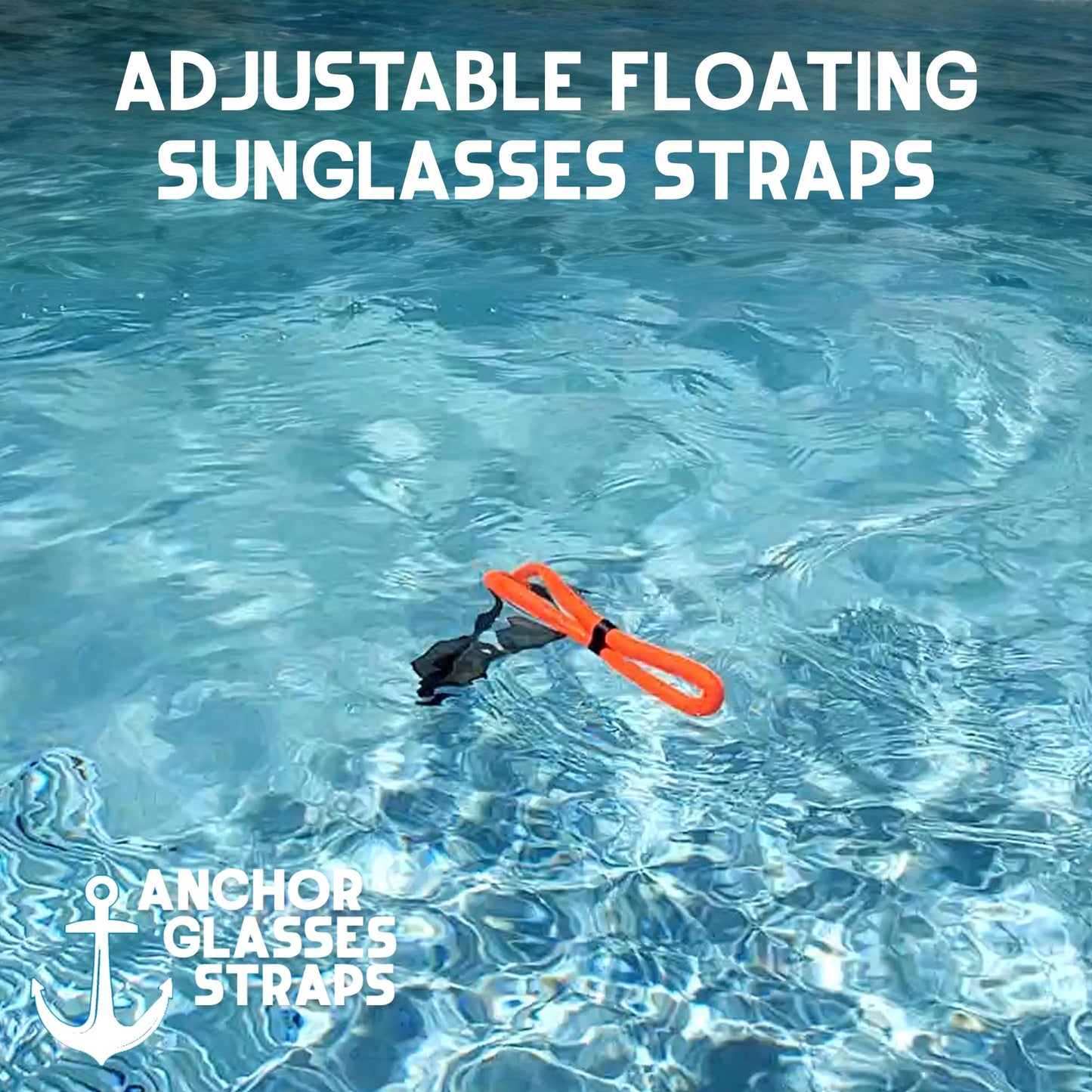 Floating Sunglasses Straps for Water β 4 Pack Buoyant Glasses Retainer for Men Women β Adjustable Floatable Eyewear Lanyard for Boating Kayaking Fishing Paddleboarding Beach Lake Pool