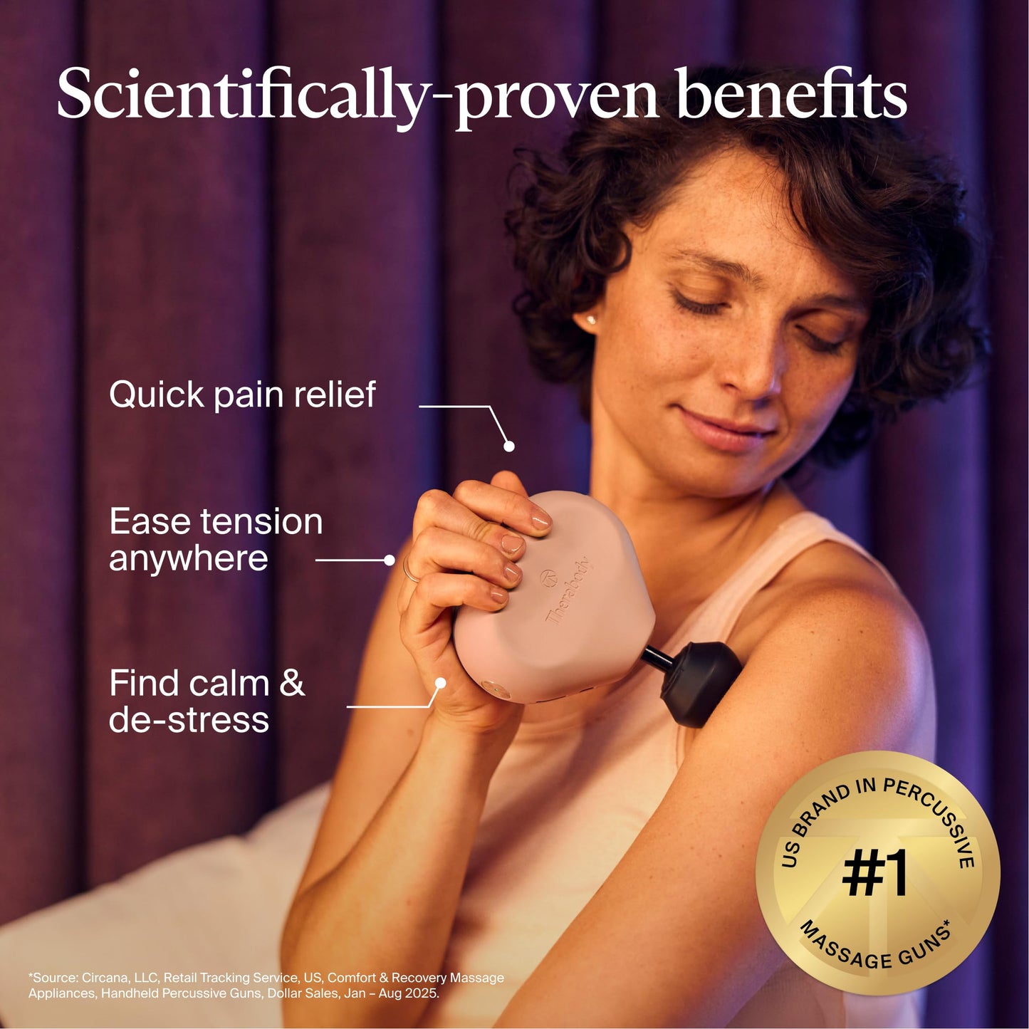 TheraGun Mini (3rd Generation) by Therabody – Ultra-Portable Massage Gun and Travel Essential for Fast, Effective Pain and Tension Relief Anywhere (Desert Rose)