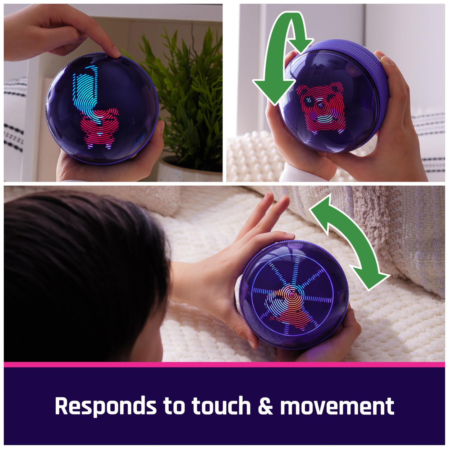 BITZEE, Hamster Ball Interactive Toy Hamster with Over 20 Hamsters Inside, Rolls & Reacts to Touch, Digital Pet Gifts & Stocking Stuffers for Kids