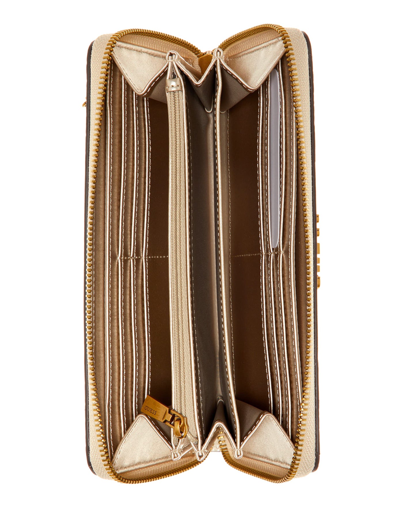 GUESS Laurel Large Zip Around Wallet, Latte Logo